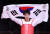 24일 일본 마쿠하리 메세 A홀에서 열린 도쿄올림픽 남자 태권도 58㎏급 경기에서 동메달을 획득한 장준이 태극기를 들고 세리머니를 하고 있다. [연합뉴스]