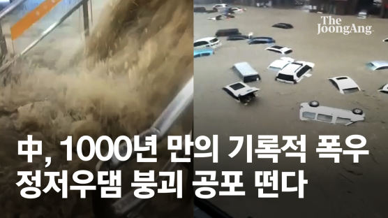 中홍수 대참사…4km 지하차로 수백대 차량 잠겨 아수라장[영상]