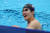 28일 일본 아쿠아틱스 센터에서 열리는 도쿄올림픽 남자 100m 자유형 준결승을 앞둔 황선우가 연습중 환하게 웃고 있다. 연합뉴스