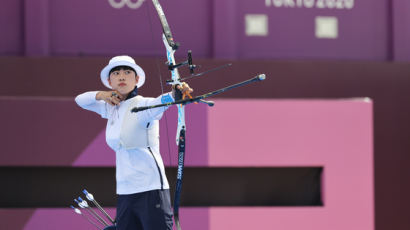 안산, 양궁 첫 3관왕까지 두 산 남았다…개인전 준결승 진출