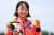일본의 니시야 모미지(13) 선수가 스케이트보드 스트리트 종목에서 금메달을 차지했다. [로이터=연합뉴스]
