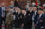 바르샤바 봉기에 참가했던 폴란드 군인들이 31일 봉기 77주년 추모행사에 참석하고 있다. AFP=연합뉴스