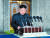 김정은 국무위원장이 할아버지인 김일성 주석의 100회 생일을 맞아 진행한 열병식에서 첫 공개연설을 하는 모습. [조선의오늘 홈페이지 캡처]