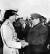 1982년 10월, 리비아 최고지도자였던 무아마르 카다피가 방북했다. 평양에 도착해 김일성 주석과 악수하고 있는 모습. [노동신문]