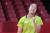 신유빈이 지난달 25일 도쿄체육관에서 열린 도쿄올림픽 여자탁구 룩셈부르크 니시아렌과의 경기에서 승리 후 기뻐하고 있다. 연합뉴스
