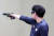한국 남자 사격 대표팀 한대윤이 2일 도쿄 아사카 사격장에서 열린 도쿄올림픽 남자 25m 속사권총 결선에서 사격 하고 있다. 연합뉴스