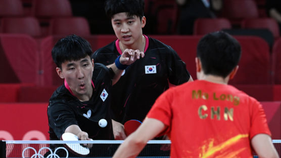 한국 남자 탁구, 세계 최강 중국에 패해 결승행 좌절