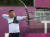지난달 26일 일본 유메노시마 공원 양궁장에서 열린 도쿄올림픽 양궁 남자 단체전 결승전에서 오진혁이 활시위를 당기고 있다. 연합뉴스