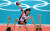 2012년 8월9일(현지시간) 미국과의 준결승에서 김연경이 강스파이크를 날리고 있다. 올림픽사진공동취재단 