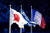 8일 도쿄올림픽 스타디움에서 2020도쿄올림픽 폐회식이 진행되고 있다. 차기 개최지인 프랑스의 국기(오른쪽)가 걸려있다. 도쿄=올림픽사진공동취재단