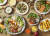  채소와 과일·계란·빵 등으로 구성된 다양한 샐러드 메뉴. 사진 SPC그룹