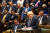 보리스 존슨 영국 총리가 지난18일 영국 런던에서 열린 아프가니스탄 사태에 대한 의회 토론에서 발언하고 있다. [로이터=연합뉴스]
