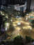 태풍 ‘오마이스’가 경남 고성에 상륙한 24일 밤 연제구 연산동 홈플러스 앞 교차로 일대가 침수돼 통제되고 있다. 연합뉴스