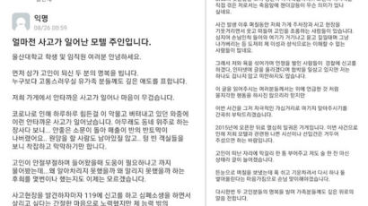 ‘남친살해’ 20대女 투신한 울산 모텔 주인 “못 말려 후회”