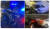 미국 플로리다에서 발생한 테슬라 '모델 3' 사고 모습. 사고로 망가진 모델 3(오른쪽 위), 경찰차(왼쪽), 벤츠 차량. [플로리다고속도로순찰대 트위터 캡처]