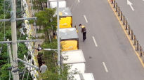 [사진] 대리점주 영결식 … 택배차 100대 추모행렬
