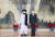 지난 7월 28일 중국 톈진에서 왕이 중국 외교부장(오른쪽)을 만난 탈레반 지도부 압둘 가니 바라다르(왼쪽).[AFP=연합뉴스]