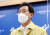 지난 7월 16일 오세훈 서울시장이 서울 중구 시청 브리핑룸에서 신종 코로나바이러스 감염증(코로나19) 관련 발표를 하고 있다. [뉴스1]