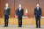 노규덕 한반도평화교섭본부장(오른쪽)과 성 김 미국 대북특별대표(왼쪽), 후나코시 다케히로(船越健裕) 일본 외무성 아시아대양주국장(가운데)이 14일 오전 도쿄 소재 일본 외무성 국제회의실에서 만나 북핵 문제 해결을 위한 3국 간 공조 방안을 협의했다. [연합뉴스]