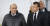 에마뉘엘 마크롱 프랑스 대통령(오른쪽)과 장이브 르드리앙 프랑스 외무장관. AP=연합뉴스