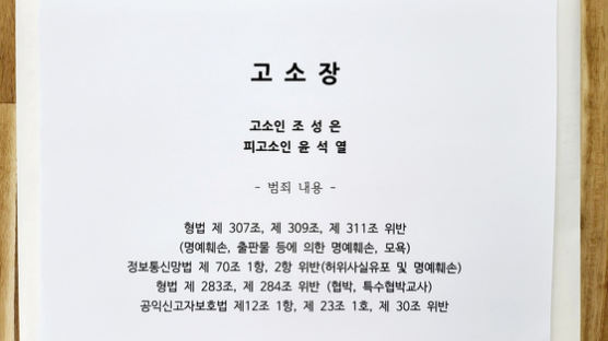 조성은, 윤석열·김웅 ‘명예훼손’ 서울중앙지검에 고소…고소장 공개