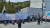 민주노총 화물연대 결의대회가 열린 23일 세종시 금남면 SPC삼립 세종공장 앞에서 조합원들이 SPC그룹을 규탄하고 있다. 신진호 기자