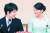 나루히토 일왕의 조카 마코(오른쪽) 공주와 배우자인 대학 동기 고무로 게이. [AP=연합뉴스]