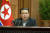 김정은 북한 국무위원장이 29일 열린 최고인민회의 제14기 제5차 2일 회의에서 시정연설을 하고 있다. [뉴스1]