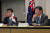 지난 6월 도쿄에서 열린 일본-호주간 외교·국방장관 회담, '2+2'회의에 참석한 모테기 도시미쓰 외무상(오른쪽)과 기시 노부오 방위상. [로이터=연합뉴스]