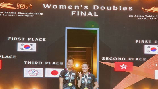 신유빈·전지희 아시아탁구선수권 여자 복식 우승