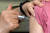 충남 계룡시의 한 병원에서 50대 시민이 의료진에게 모더나 백신을 접종 받고 있다. 프리랜서 김성태