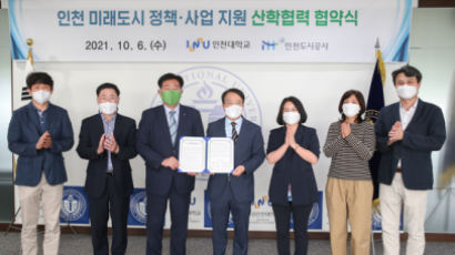 인천대학교, 인천도시공사와 '인천 미래도시 정책·사업 지원' 산학협력 협약 체결