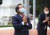 국민의힘 대선주자인 홍준표 의원이 9일 대구 팔공산 동화사를 찾아 통일대불 앞에서 합장하고 있다. 연합뉴스