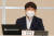 이준석 국민의힘 대표가 11일 광주 김대중컨벤션센터에서 열린 광주 현장최고위원회의에서 모두발언을 하고 있다. 뉴스1