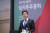 박정호 SK텔레콤 CEO가 12일 서울 을지로 SK텔레콤 T타워 본사에서열린 임시주주총회에서 발언하고 있다. [사진 SK텔레콤]