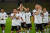 북마케도니아를 꺾고 카타르 월드컵 본선행을 확정지은 독일 선수들. [AFP=연합뉴스]