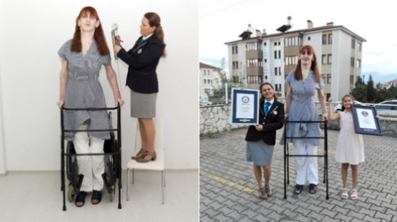 ‘키 215cm’ 터키인, 세상에서 가장 키가 큰 여성 기네스북 올라