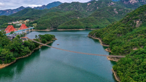 ‘흔들흔들’ 남한강 위를 걷는다…청풍호에 ‘222m 출렁다리’