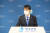 황상필 한국은행 경제통계국장이 26일 오전 서울 중구 한국은행에서 2021년 3분기 실질 국내총생산(GDP)의 주요 특징을 설명하고 있다. [사진 한국은행]