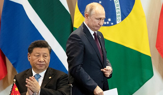 시진핑 중국 국가주석(왼쪽)과 블라디미르 푸틴 러시아 대통령. [AFP=뉴스1]