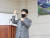 DMZ 일원 생태계 보전 방안에 대해 발표하고 있는 황호섭 사무국장. 강찬수 기자