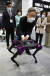 더불어민주당 이재명 대선후보가 28일 오전 경기도 고양 킨텍스에서 열린 '2021 로보월드'에서 참가 업체의 사족보행 로봇을 살펴보고 있다. 국회사진기자단