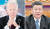 이탈리아 로마에서 개최된 주요 20개국(G20) 정상회의에 참석한 조 바이든 미국 대통령(왼쪽 사진)이 지난달 31일 중국 견제를 위한 글로벌 공급망 행사를 열고 있다. 같은 날 시진핑(習近平) 중국 국가주석이 베이징에서 화상으로 G20 정상회의에 참석하고 있다. [AP·신화=연합뉴스]