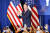 글렌 영킨 미국 버지니아 주지사 선거 공화당 후보가 3일(현지시간) 새벽 당선이 확정된 뒤 소감을 이야기하기 위해 지지자들 앞에서 나서고 있다. [로이터=연합뉴스]