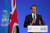 그리스 총리 키리아코스 미초타키스가 영국 글래스고에서 열린 제26차 유엔기후변화협약 당사국총회(COP26)에 참석해 성명을 발표하고 있다. [AFP=연합뉴스]