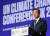 문재인 대통령이 1일(현지시각)영국 글래스고 스코틀랜드 이벤트 캠퍼스(SEC)에서 열린 제26차 유엔 기후변화협약 당사국총회(COP26)에서 기조연설을 하고 있다. 연합뉴스