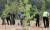 지난 4월 경기 파주 남북산림협력센터에서 열린 탄소중립 평화의 나무심기 행사에서 이인영 통일부 장관 등 참석자들이 나무를 심고 있다. 뉴스1