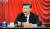 시진핑 중국 국가주석이 11일 폐막한 중국 공산당 19기 6중전회에서 연설하고 있다. [CC-TV 촬영]