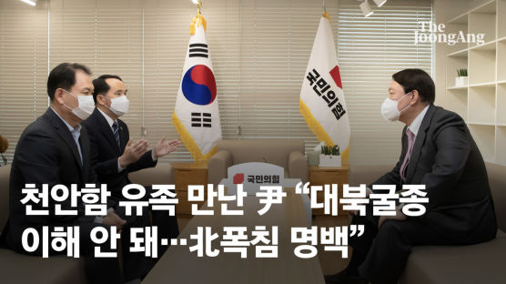 尹, 천안함 유족 만나 "北 폭침 명확…정부태도 이해 안돼"