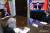 조 바이든 미국 대통령이 지난 15일 밤(미국 현지시간) 백악관 루스벨트 룸에서 시진핑 중국 국가주석과 영상을 통해 정상회담을 하고 있다. [AP=뉴시스]